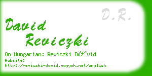 david reviczki business card